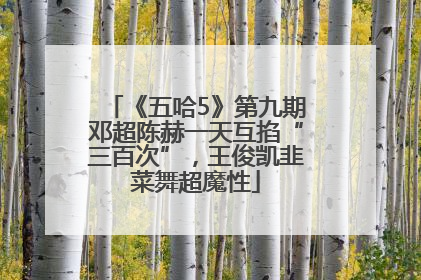 《五哈5》第九期邓超陈赫一天互掐“三百次”，王俊凯韭菜舞超魔性