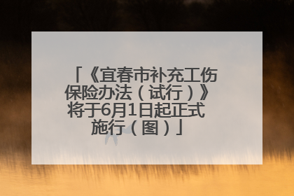《宜春市补充工伤保险办法（试行）》将于6月1日起正式施行（图）