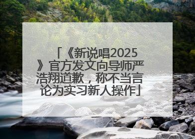 《新说唱2025》官方发文向导师严浩翔道歉，称不当言论为实习新人操作