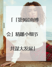 「第9届南博会」精雕小细节共谋大发展