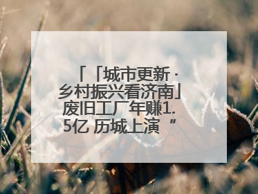 「城市更新 ·乡村振兴看济南」废旧工厂年赚1.5亿 历城上演“城市进化论”