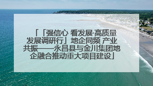 「强信心 看发展·高质量发展调研行」地企同频 产业共振——永昌县与金川集团地企融合推动重大项目建设