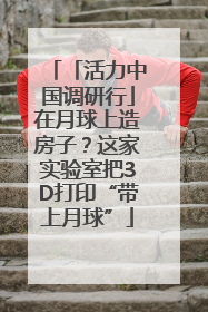 「活力中国调研行」在月球上造房子？这家实验室把3D打印“带上月球”