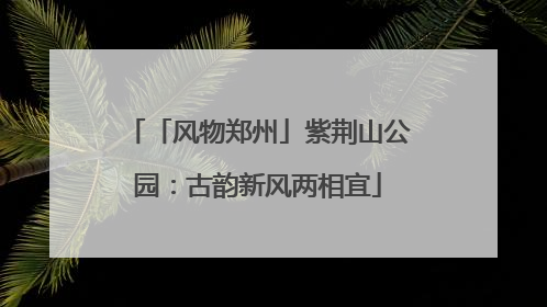 「风物郑州」紫荆山公园：古韵新风两相宜