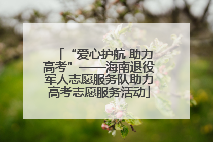 “爱心护航 助力高考”——海南退役军人志愿服务队助力高考志愿服务活动