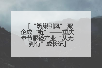 “筑巢引凤” 聚企成“链”——重庆奉节眼镜产业“从无到有”成长记