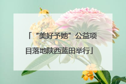 “美好予她”公益项目落地陕西蓝田举行