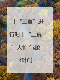 “三夏”进行时丨“三夏”大忙 气象帮忙