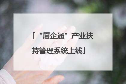 “厦企通”产业扶持管理系统上线