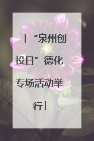 “泉州创投日”德化专场活动举行