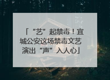 “艺”起禁毒！宜城公安这场禁毒文艺演出“声”入人心