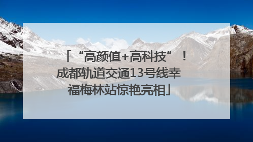 “高颜值+高科技”！成都轨道交通13号线幸福梅林站惊艳亮相