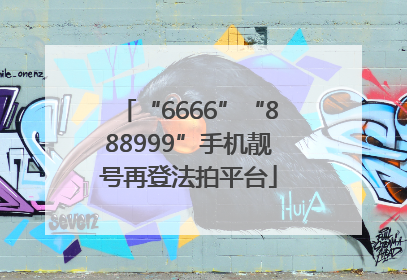 “6666”“888999”手机靓号再登法拍平台