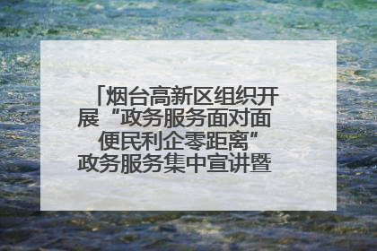 烟台高新区组织开展“政务服务面对面 便民利企零距离”政务服务集中宣讲暨政府开放月活动