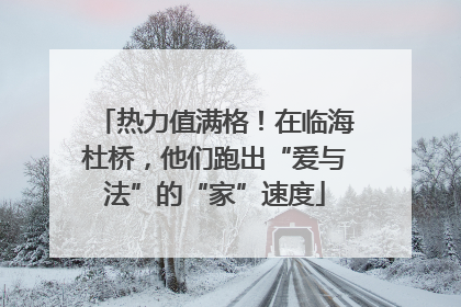 热力值满格！在临海杜桥，他们跑出“爱与法”的“家”速度