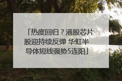 热度回归？港股芯片股迎持续反弹 华虹半导体短线强势5连阳