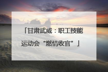 甘肃武威：职工技能运动会“燃情收官”