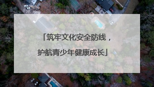 筑牢文化安全防线，护航青少年健康成长