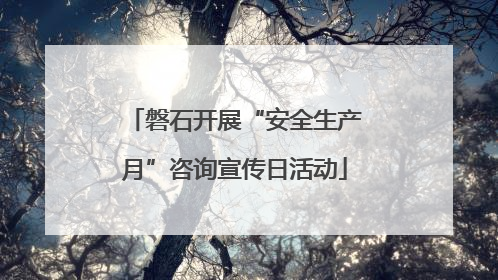 磐石开展“安全生产月”咨询宣传日活动