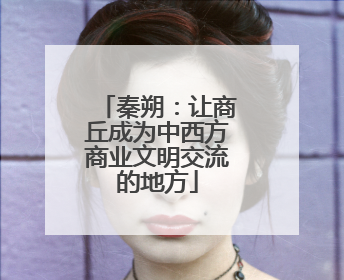 秦朔：让商丘成为中西方商业文明交流的地方