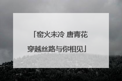 窑火未冷 唐青花穿越丝路与你相见