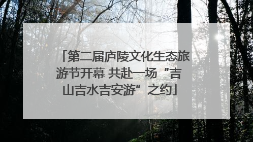 第二届庐陵文化生态旅游节开幕 共赴一场“吉山吉水吉安游”之约