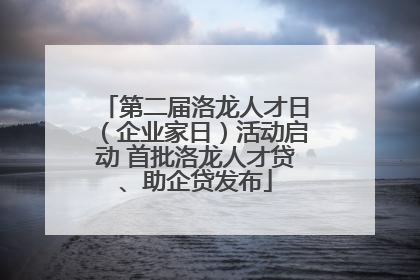 第二届洛龙人才日（企业家日）活动启动 首批洛龙人才贷、助企贷发布