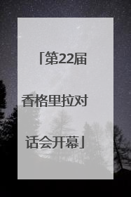 第22届香格里拉对话会开幕