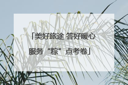 美好旅途 答好暖心服务“粽”点考卷