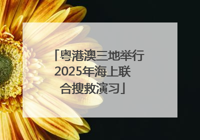 粤港澳三地举行2025年海上联合搜救演习