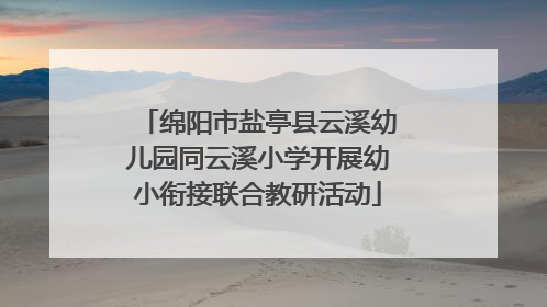 绵阳市盐亭县云溪幼儿园同云溪小学开展幼小衔接联合教研活动