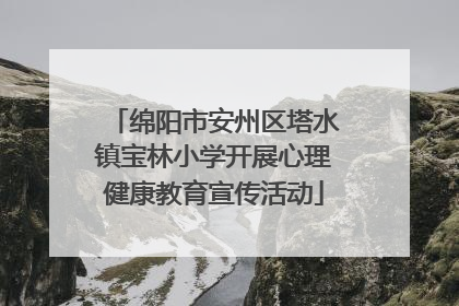 绵阳市安州区塔水镇宝林小学开展心理健康教育宣传活动