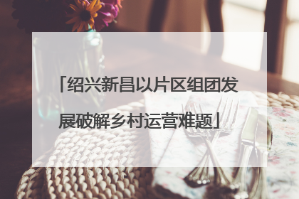 绍兴新昌以片区组团发展破解乡村运营难题