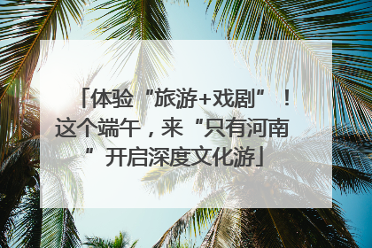 体验“旅游+戏剧”！这个端午，来“只有河南”开启深度文化游