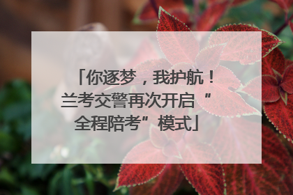 你逐梦，我护航！兰考交警再次开启“全程陪考”模式