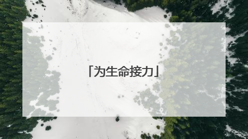 为生命接力