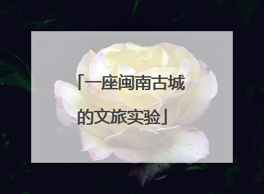 一座闽南古城的文旅实验