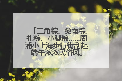 三角粽、桑蚕粽、扎粽、小脚粽……周浦小上海步行街刮起端午浓浓民俗风