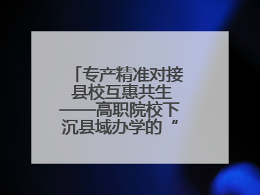 专产精准对接 县校互惠共生——高职院校下沉县域办学的“浙工商”经验