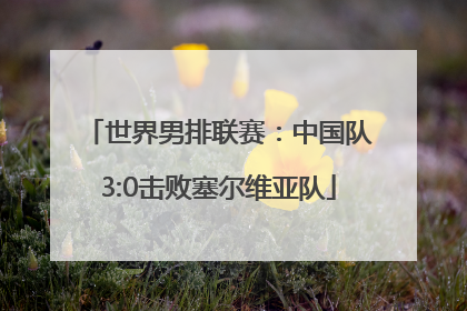世界男排联赛：中国队3:0击败塞尔维亚队