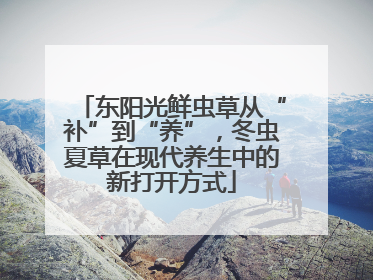 东阳光鲜虫草从“补”到“养”，冬虫夏草在现代养生中的新打开方式