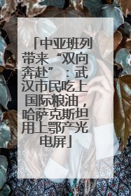 中亚班列带来“双向奔赴”：武汉市民吃上国际粮油，哈萨克斯坦用上鄂产光电屏