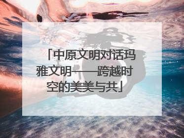 中原文明对话玛雅文明——跨越时空的美美与共