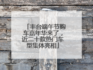 丰台端午节购车嘉年华来了，近二十款热门车型集体亮相