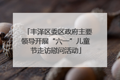 丰泽区委区政府主要领导开展“六一”儿童节走访慰问活动