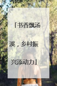 书香飘汤溪，乡村振兴添动力