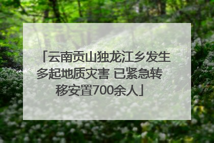 云南贡山独龙江乡发生多起地质灾害 已紧急转移安置700余人
