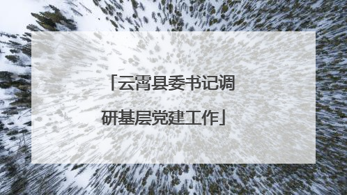 云霄县委书记调研基层党建工作