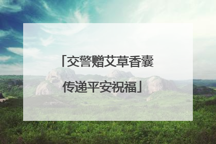 交警赠艾草香囊 传递平安祝福