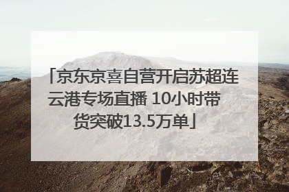 京东京喜自营开启苏超连云港专场直播 10小时带货突破13.5万单